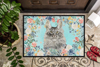 Maine Coon Spring Flowers Indoor or Outdoor Mat 24x36 CK3393JMAT