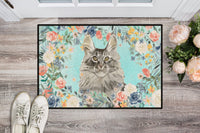 Maine Coon Spring Flowers Indoor or Outdoor Mat 24x36 CK3393JMAT