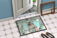 Maine Coon Spring Flowers Indoor or Outdoor Mat 18x27 CK3393MAT