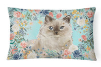 Ragdoll Spring Flowers Canvas Fabric Decorative Pillow CK3396PW1216