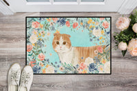 Scottish Fold Spring Flowers Indoor or Outdoor Mat 24x36 CK3397JMAT