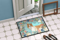 Scottish Fold Spring Flowers Indoor or Outdoor Mat 18x27 CK3397MAT