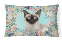 Siamese Spring Flowers Canvas Fabric Decorative Pillow CK3398PW1216