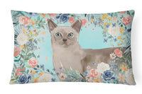 Tonkinese Spring Flowers Canvas Fabric Decorative Pillow CK3400PW1216