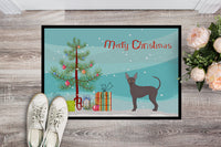 Abyssinian or African Hairless Dog Christmas Tree Indoor or Outdoor Mat 18x27 CK3438MAT