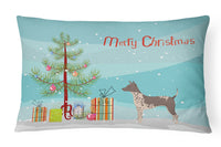 American Hairless Terrier Christmas Tree Canvas Fabric Decorative Pillow CK3514PW1216