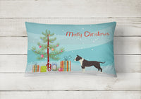 American Staffordshire Terrier Christmas Tree Canvas Fabric Decorative Pillow CK3515PW1216