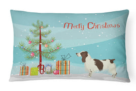 English Springer Spaniel Christmas Tree Canvas Fabric Decorative Pillow CK3537PW1216