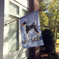 Basenji Welcome Flag Canvas House Size CK3576CHF