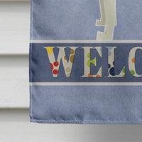 Basenji Welcome Flag Canvas House Size CK3576CHF