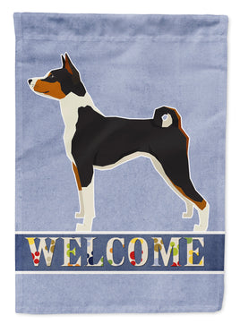 Basenji Welcome Flag Canvas House Size CK3576CHF