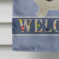 Basset Hound Welcome Flag Canvas House Size CK3577CHF