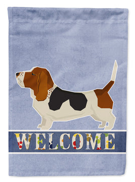 Basset Hound Welcome Flag Garden Size CK3577GF