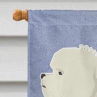 Bichon Frise Welcome Flag Canvas House Size CK3580CHF