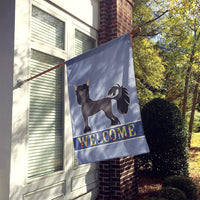 Chinese Crested Welcome Flag Canvas House Size CK3639CHF