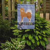 Brown & White Elo dog Welcome Flag Garden Size CK3643GF