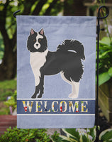 Black and White Elo dog Welcome Flag Garden Size CK3644GF