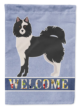 Black and White Elo dog Welcome Flag Garden Size CK3644GF