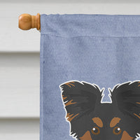 Black and Tan Chion Welcome Flag Canvas House Size CK3719CHF