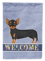 Black and Tan Chiweenie Welcome Flag Canvas House Size CK3722CHF