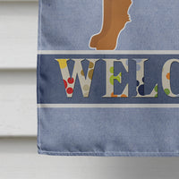 Black and Tan Chorkie Welcome Flag Canvas House Size CK3723CHF