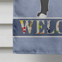 Black Chug Welcome Flag Canvas House Size CK3726CHF