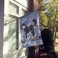 Black Cockapoo Welcome Flag Canvas House Size CK3729CHF