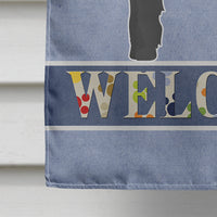 Black Cockapoo Welcome Flag Canvas House Size CK3729CHF