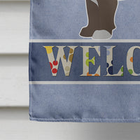 Black French Bulldog Pit Bull Mix Welcome Flag Canvas House Size CK3735CHF