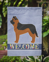 Black German Shepherd Mastiff Mix Welcome Flag Garden Size CK3739GF