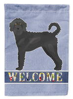 Black Labradoodle Welcome Flag Canvas House Size CK3753CHF