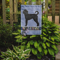 Black Labradoodle Welcome Flag Garden Size CK3753GF