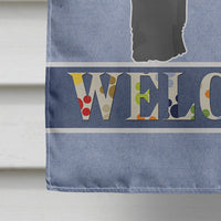 Black Mal-Shi Welcome Flag Canvas House Size CK3758CHF