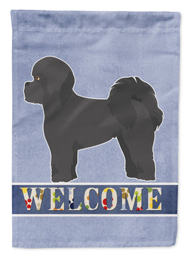 Black Mal-Shi Welcome Flag Garden Size CK3758GF