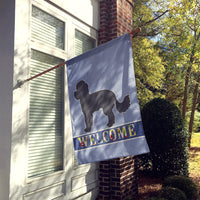 Black Maltipoo Welcome Flag Canvas House Size CK3761CHF