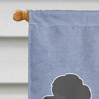 Black Maltipoo Welcome Flag Canvas House Size CK3761CHF