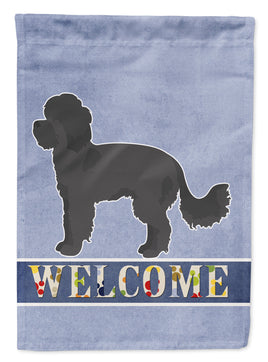 Black Maltipoo Welcome Flag Canvas House Size CK3761CHF