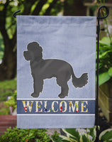 Black Maltipoo Welcome Flag Garden Size CK3761GF