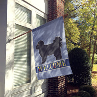 Black Pekeapoo Welcome Flag Canvas House Size CK3764CHF