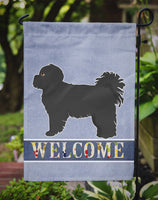 Black Pekeapoo Welcome Flag Garden Size CK3764GF