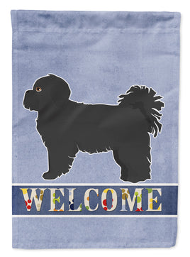 Black Pekeapoo Welcome Flag Garden Size CK3764GF