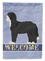 Black Sheepadoodle Welcome Flag Canvas House Size CK3774CHF