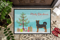 Akita Shepherd Black and Tan Christmas Tree Indoor or Outdoor Mat 24x36 CK3798JMAT