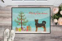 Akita Shepherd Black and Tan Christmas Tree Indoor or Outdoor Mat 24x36 CK3798JMAT