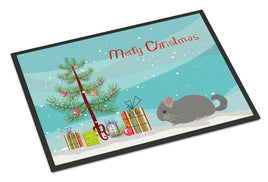 Agouti Chinchilla Merry Christmas Indoor or Outdoor Mat 24x36 CK4430JMAT