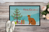 Abyssinian Cat Merry Christmas Indoor or Outdoor Mat 18x27 CK4739MAT