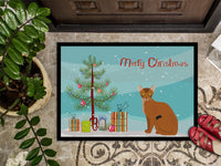 Abyssinian Cat Merry Christmas Indoor or Outdoor Mat 18x27 CK4739MAT