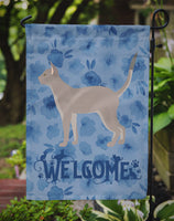 Blue Abyssinian Cat Welcome Flag Garden Size CK4813GF