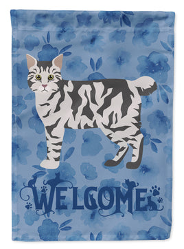 American Bobtail #1 Cat Welcome Flag Canvas House Size CK4816CHF