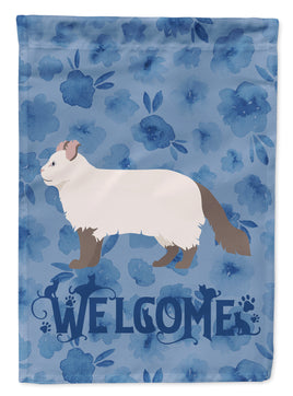 American Curl #2 Cat Welcome Flag Canvas House Size CK4819CHF